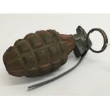 An early INERT Mk2 US Pineapple grenade. (Filler s