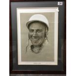 Stirling Moss Pencil signed Ltd edition print by R