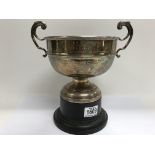 A silver plated sporting Trial Trophy on base 1957