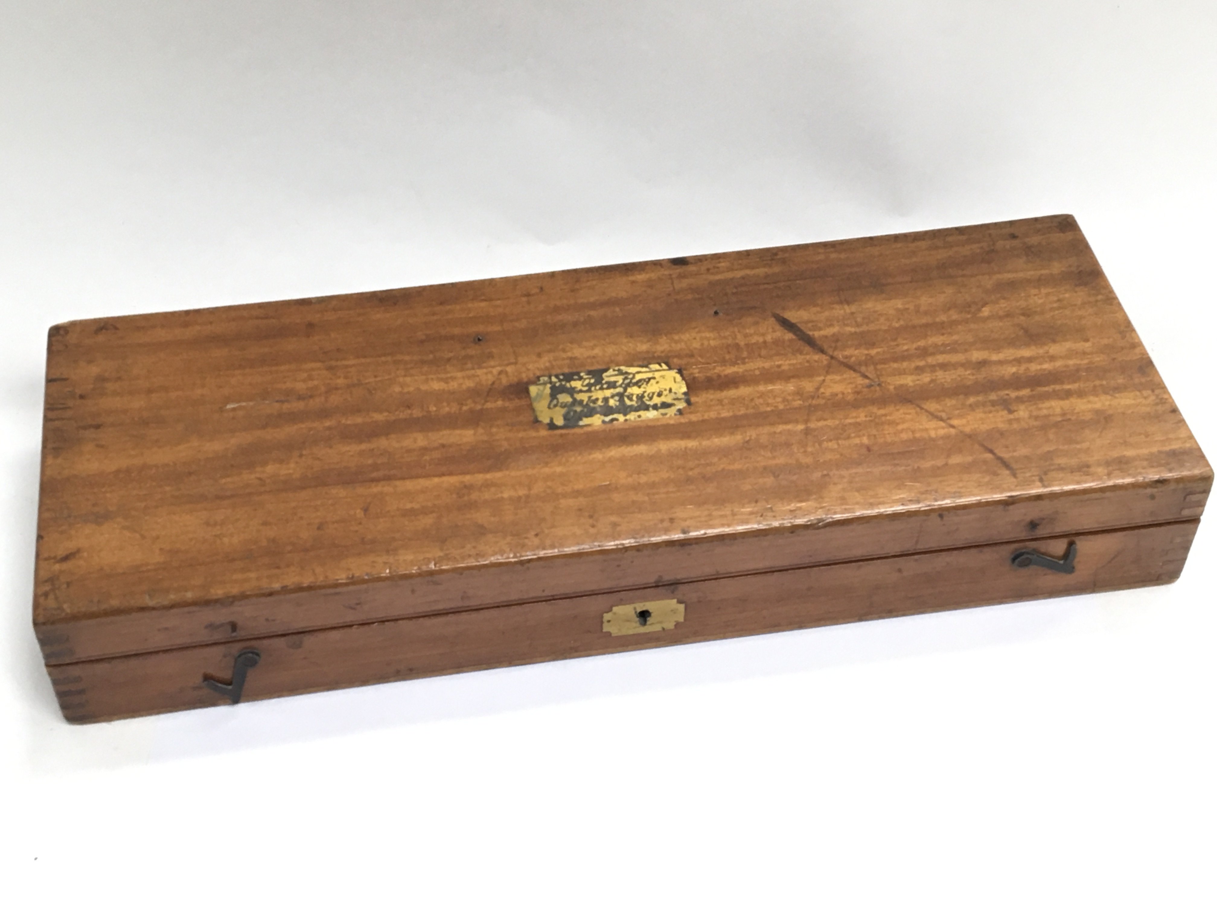 An antique mahogany cased draftsmans set with inse - Image 2 of 2