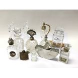 A collection of good vintage perfume bottles.