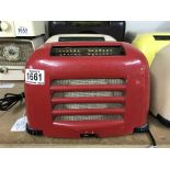 KB model FB10 (toaster design) cream Bakelite radi