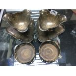 2 silver plated spoon warmers and 2 bottle coaster
