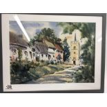 2 James Merriott watercolours one Framed of Wenden