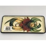 A small rectangular Moorcroft dish. 20cm x 9cm app