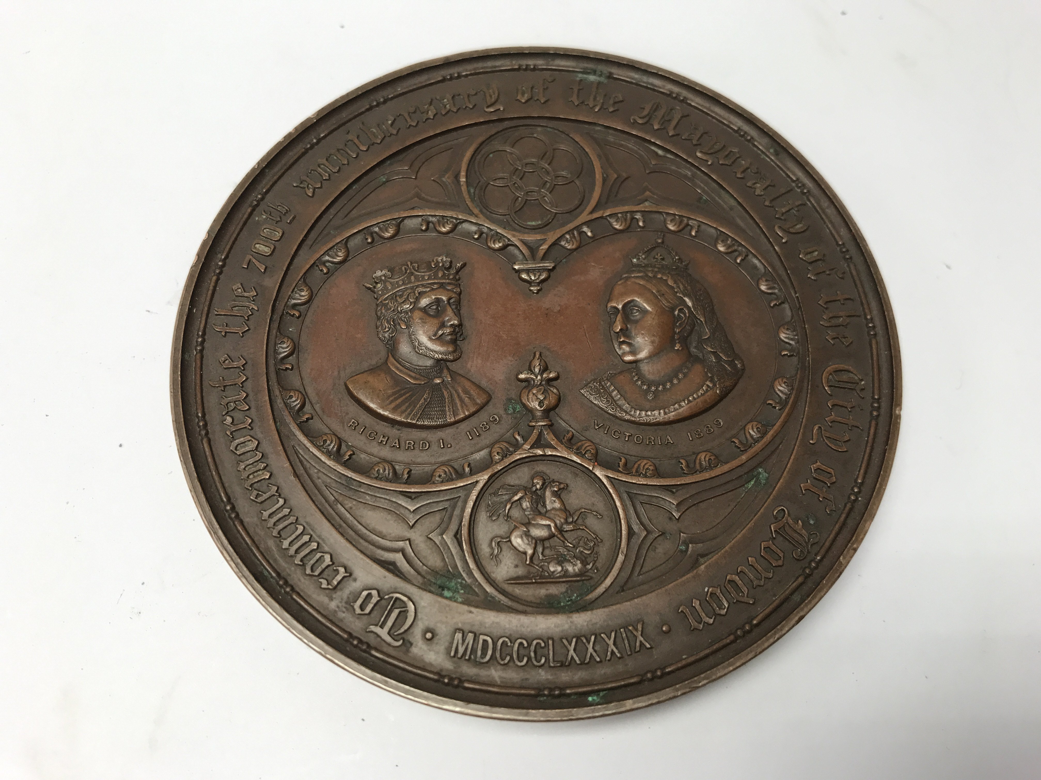 A bronze Medallion to commemorate the 700th annive