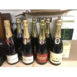 Eight bottles of champagne including a presentatio
