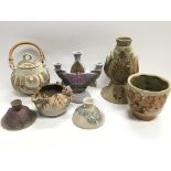 A collection of seven Bernard Rooke pottery items