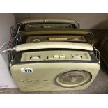 3 vintage Bush transistor radios