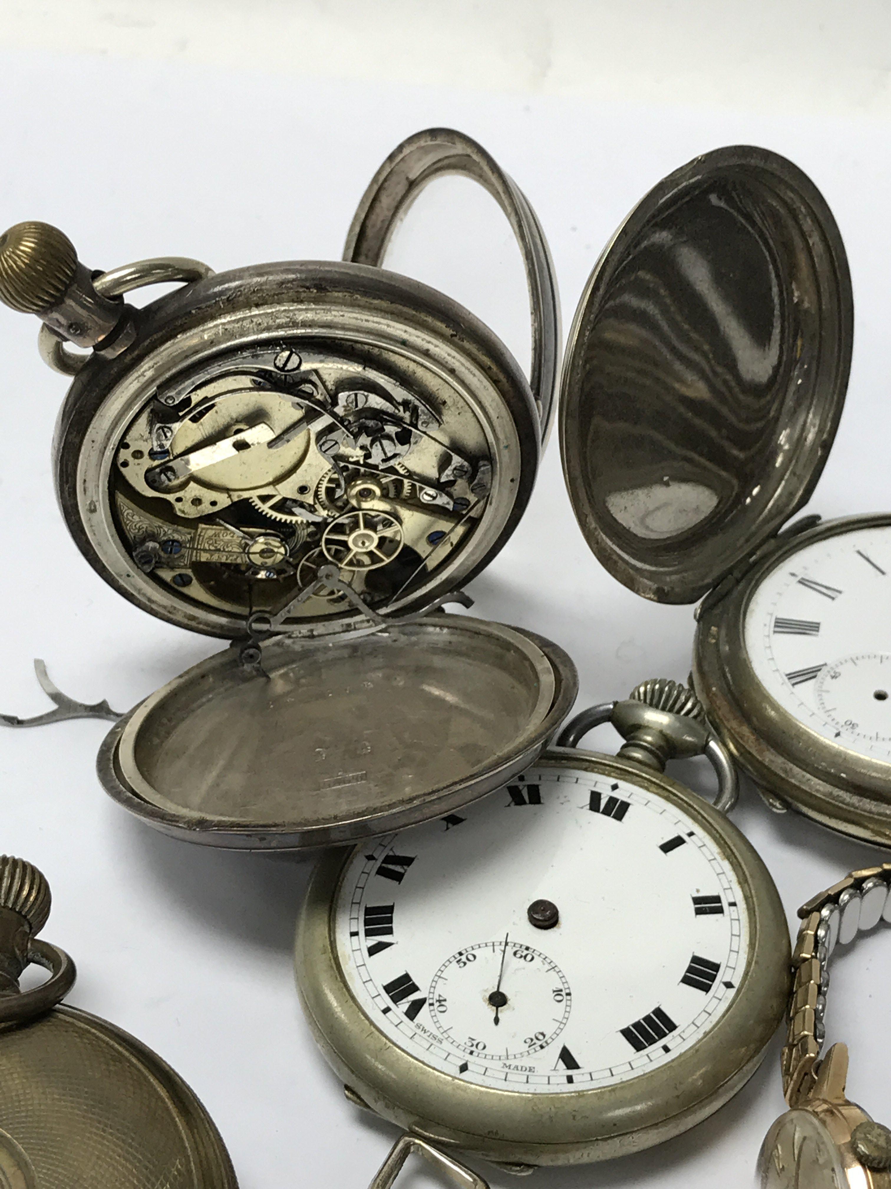 A box of mixed watches and pocket watches with 1 b - Image 3 of 3