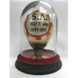 A Boer War commemorative Ostrich egg, decorated wi