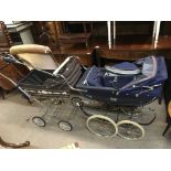 Two vintage doll's prams.