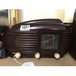 A Tesla Talisman 308U vintage Bakelite radio.