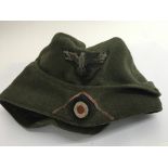 A WW2 German Panzer Grenadiers M34 overseas cap. M