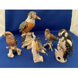 5 large Goebel bird figures.