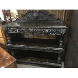 A 19th Century carved oak buffet, approx 127cm x 5