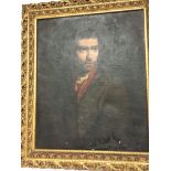 A framed Victorian oil painting on canvas portrait