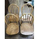 4 vintage Ercol dining chairs