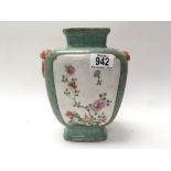 A Chinese porcelain vase with Famille rose decorat