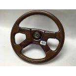 A vintage Jaguar steering wheel. 37cm Diameter.