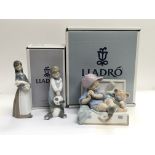 Three Lladro figures - My Favourite Place in box,