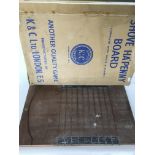 A boxed K&C Ltd shove ha'penny board.