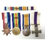 A WW1 military medal group awarded to T4-083683 Pt