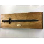 A WW1 mounted US Springfield Bayonet, found in the