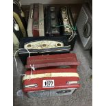 6 vintage transistor radios in varying conditions.