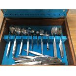 A vintage cased Webber HiLL cutlery set