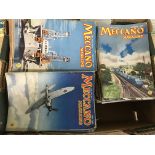 Threes boxes of Meccano magazines from the 1930s t