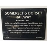 A retrospective copy enamel Railway sign Somerset
