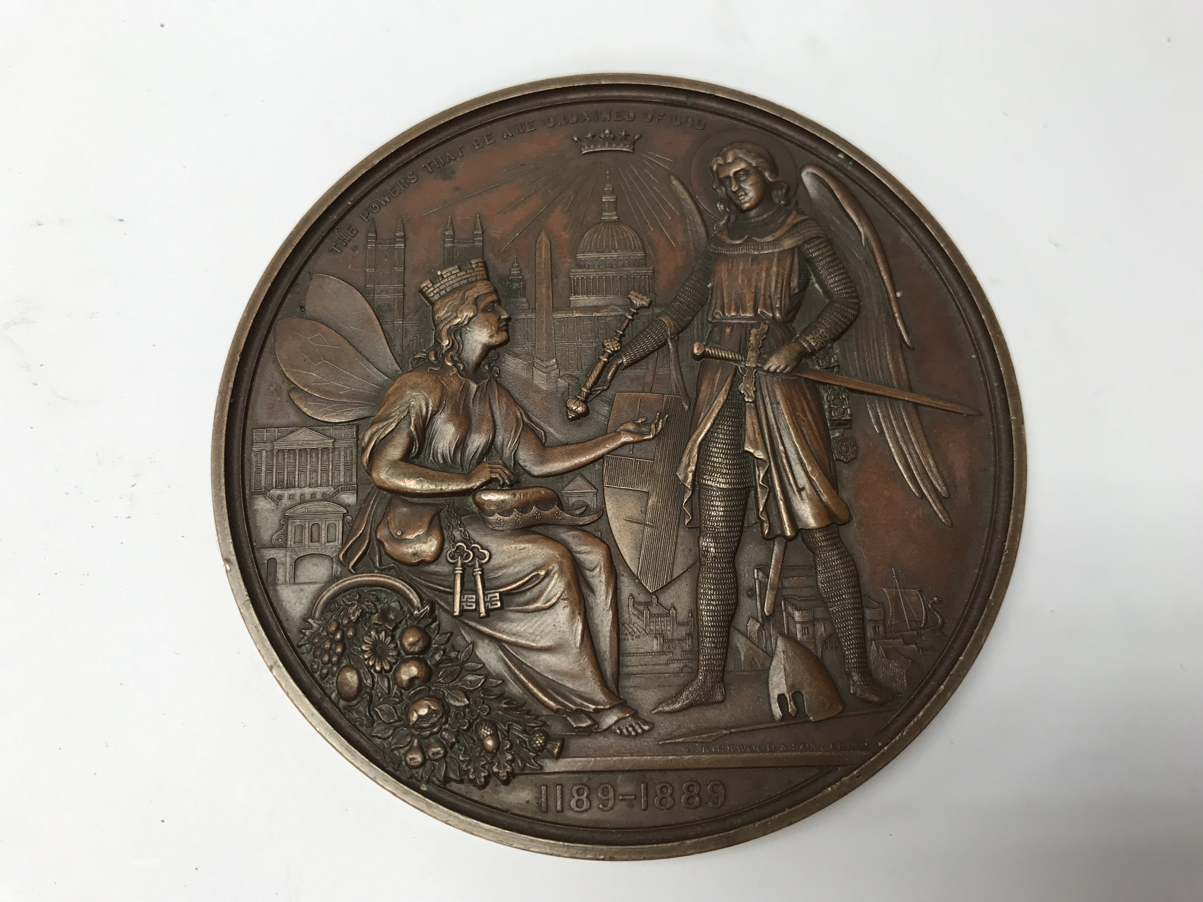 A bronze Medallion to commemorate the 700th annive - Image 2 of 2