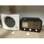 Vintage team Bakelite radio together with a model