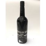 A bottle of Forseca’s 1983 vintage port.