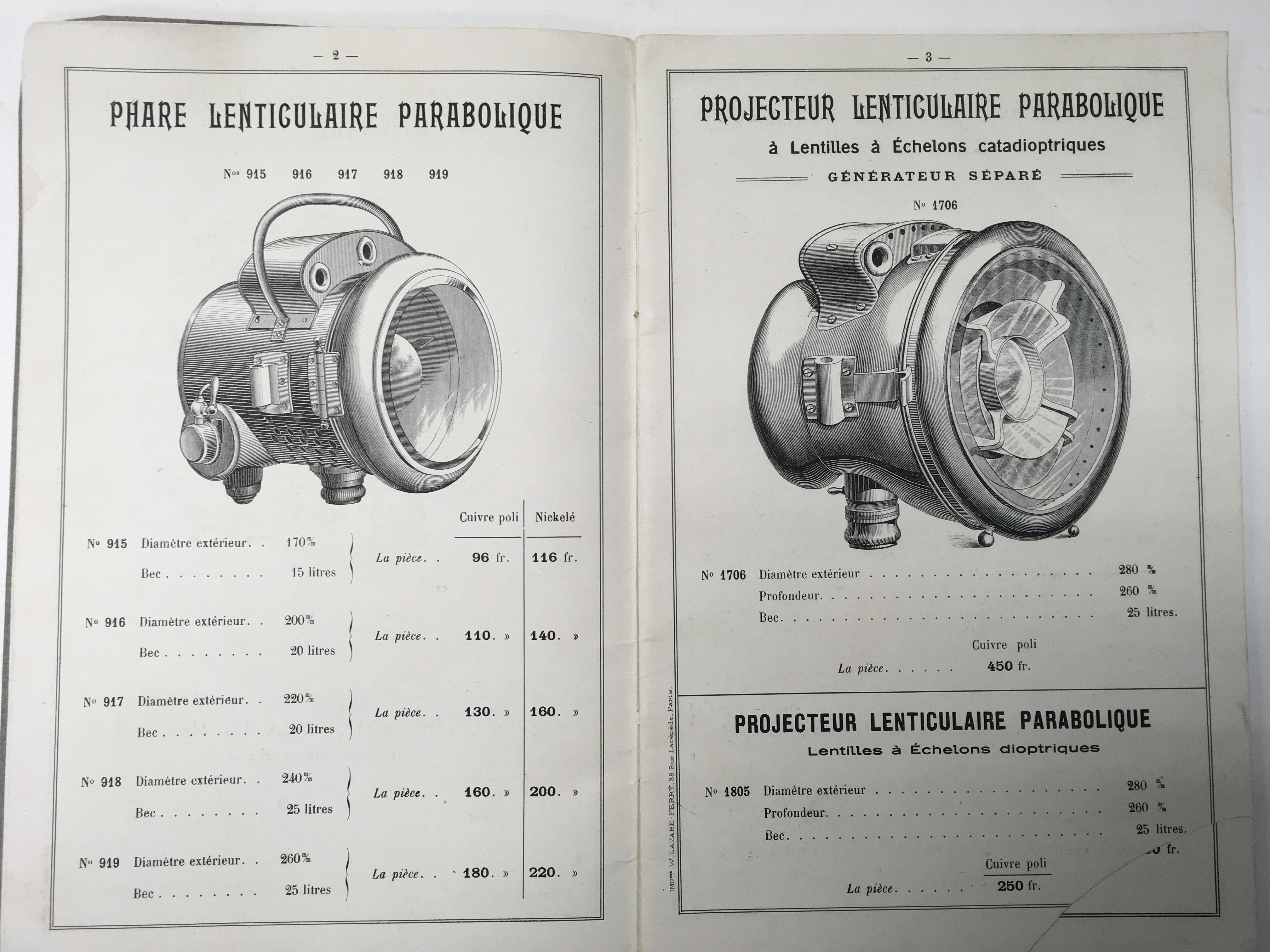 Early French pamphlet dated 1912 titled Lanternes - Image 2 of 5