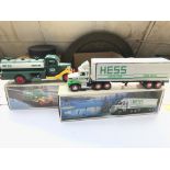 3 Hess toy bank money bank trucks boxed.(3)