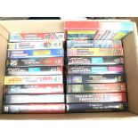 A collection of Transformer vhs videos.