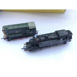 A Bachmann 08 Diesel Shunter and a Ivatt class Loc