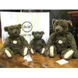 A set of Steiff family Teddy bears in Steiff bag