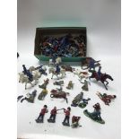 A qty of painted lead military figures. (Varying c