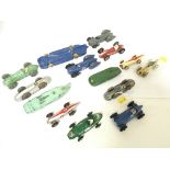 A collection of old Dinky F1 and high speed cars.