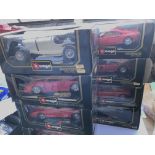 A collection of boxed Burago cars(8)