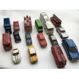 A collection of playworn Dinky, Corgi and others.