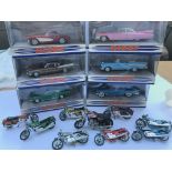 A collection of Dinky/ Matchbox cars boxed and a s