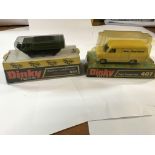 A Dinky toys Stalwart load carrier and a Ford tran