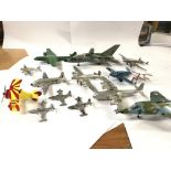 A collection of Diecast airplanes.