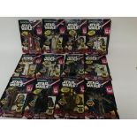 A collection of Star Wars Bend-ems, all carded.(12