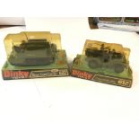 A Dinky Toys Bren gun carrier and a Commando Jeep,