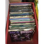 Two boxes of mainly disco and soul LPs and 12 inch